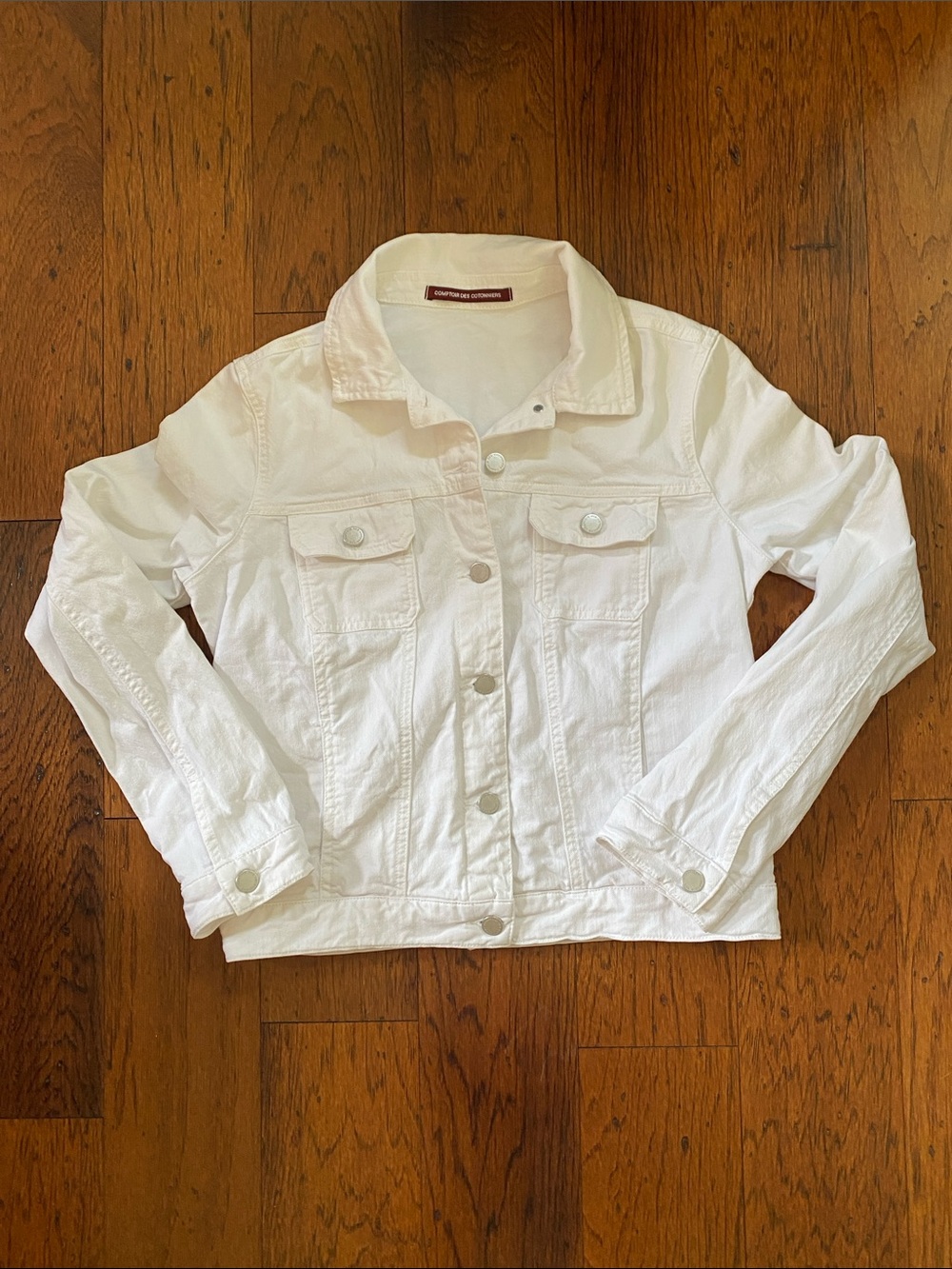 Comptior Des Cotinniers women’s white denim jacket- US 30